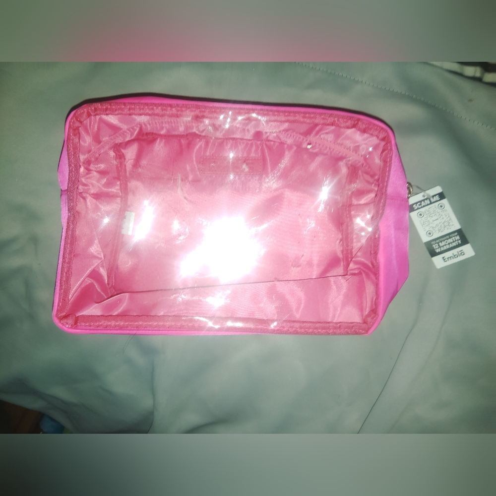 Pink Transparent Cosmetic Bag